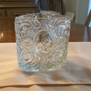 Vintage Avon Crystal Collection Triangle Vase/Candle Holder